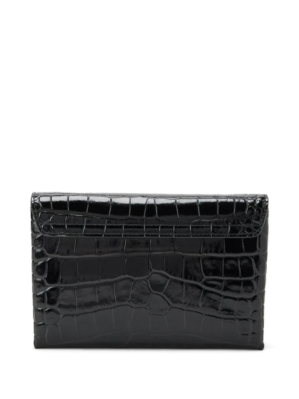 TOM FORD Monarch Mini Croc-embossed Shoulder Bag In Black Product Image