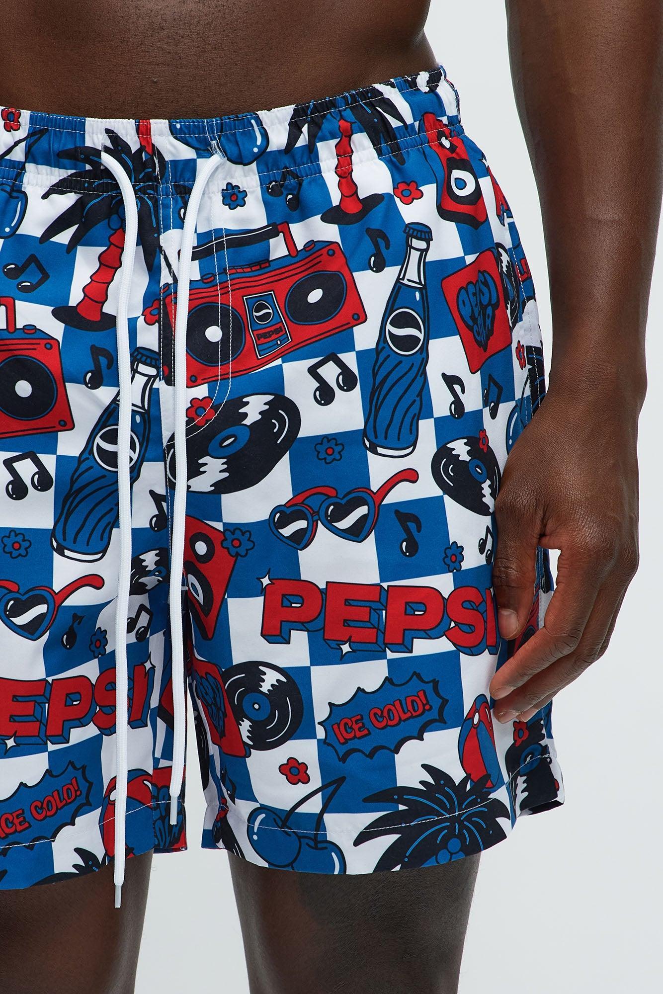 Pepsi Splash Swim Classic Trunk - White/combo Male Product Image