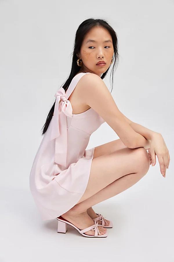 Urban Outfitters UO Bri Double Bow Satin Mini Dress Womens at Urban Outfitters Product Image