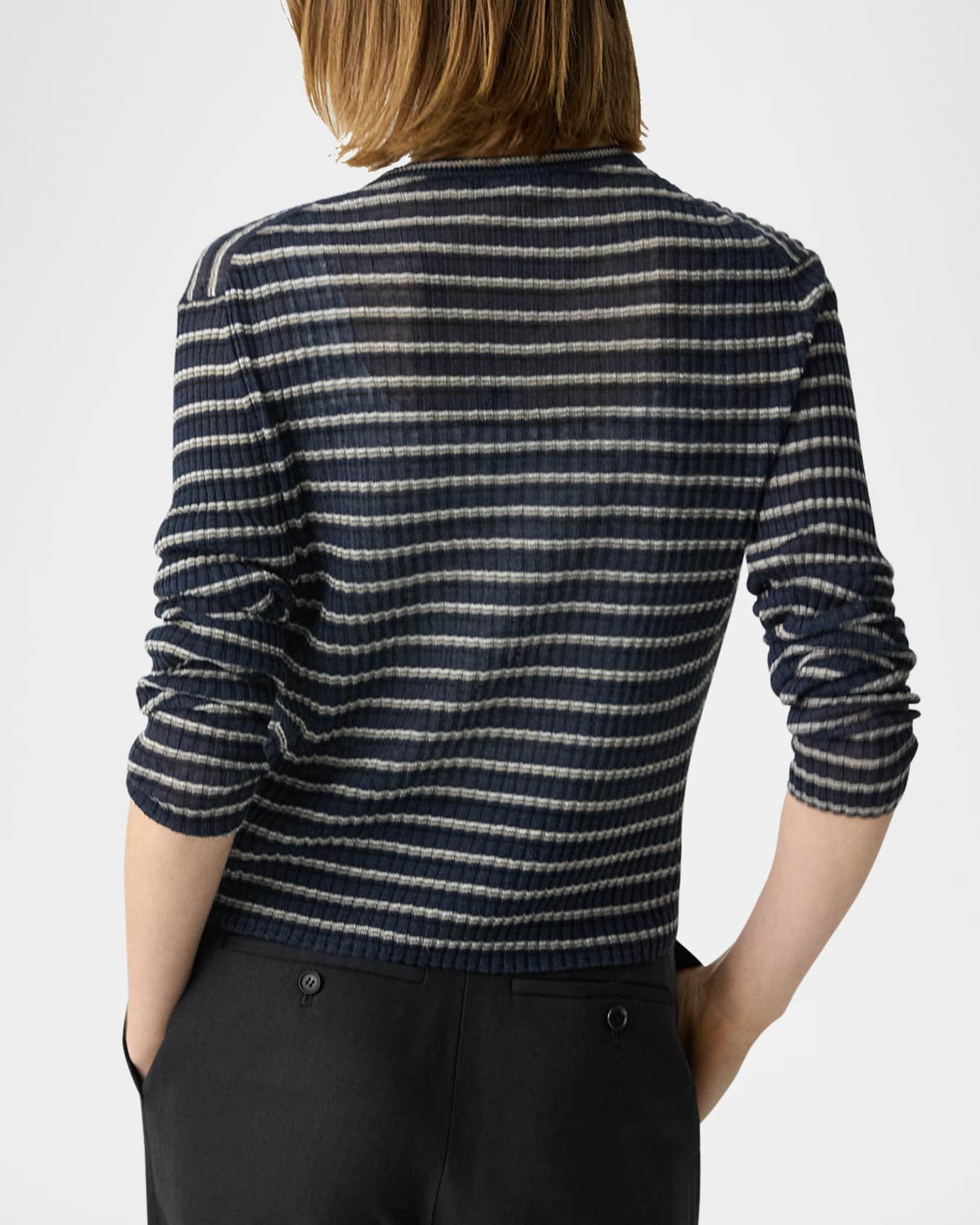 Stripe Cropped Cardigan  Product Image