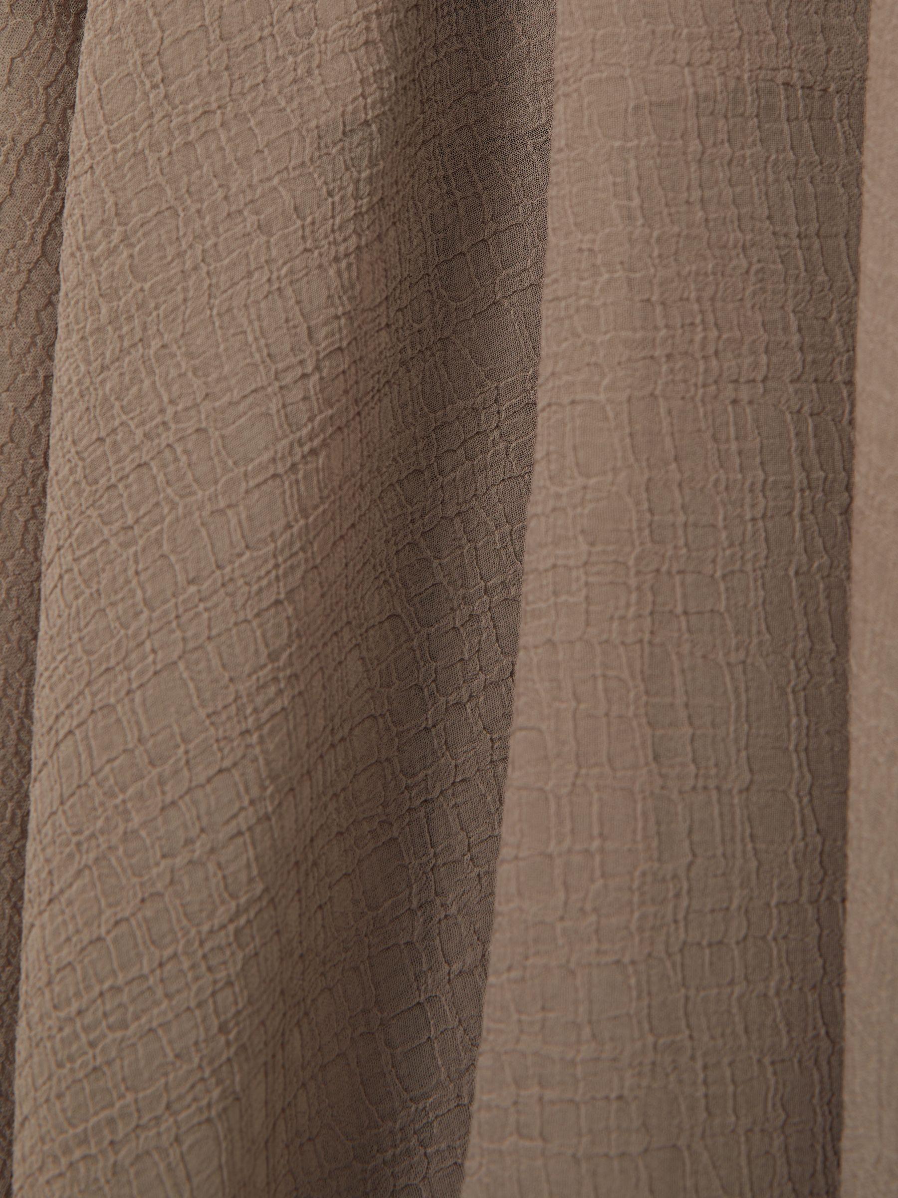 Poplin Belted Split Midi Dress in Ivory Product Image