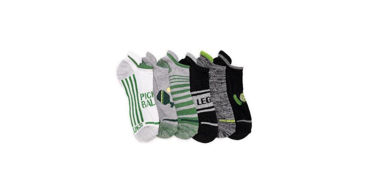 Mens MUK LUKS 6-Pack Pickleball Ankle Socks Product Image