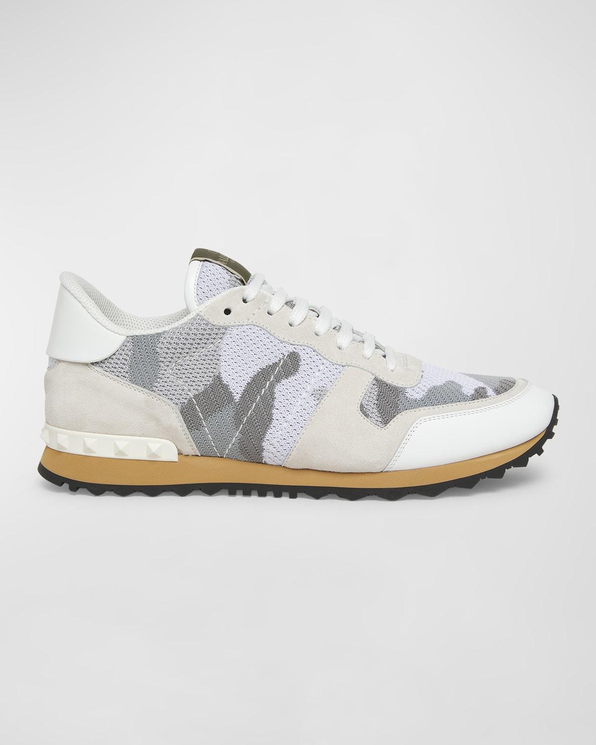 Men's Rockrunner Camo-Print Mesh Runner Sneakers Product Image