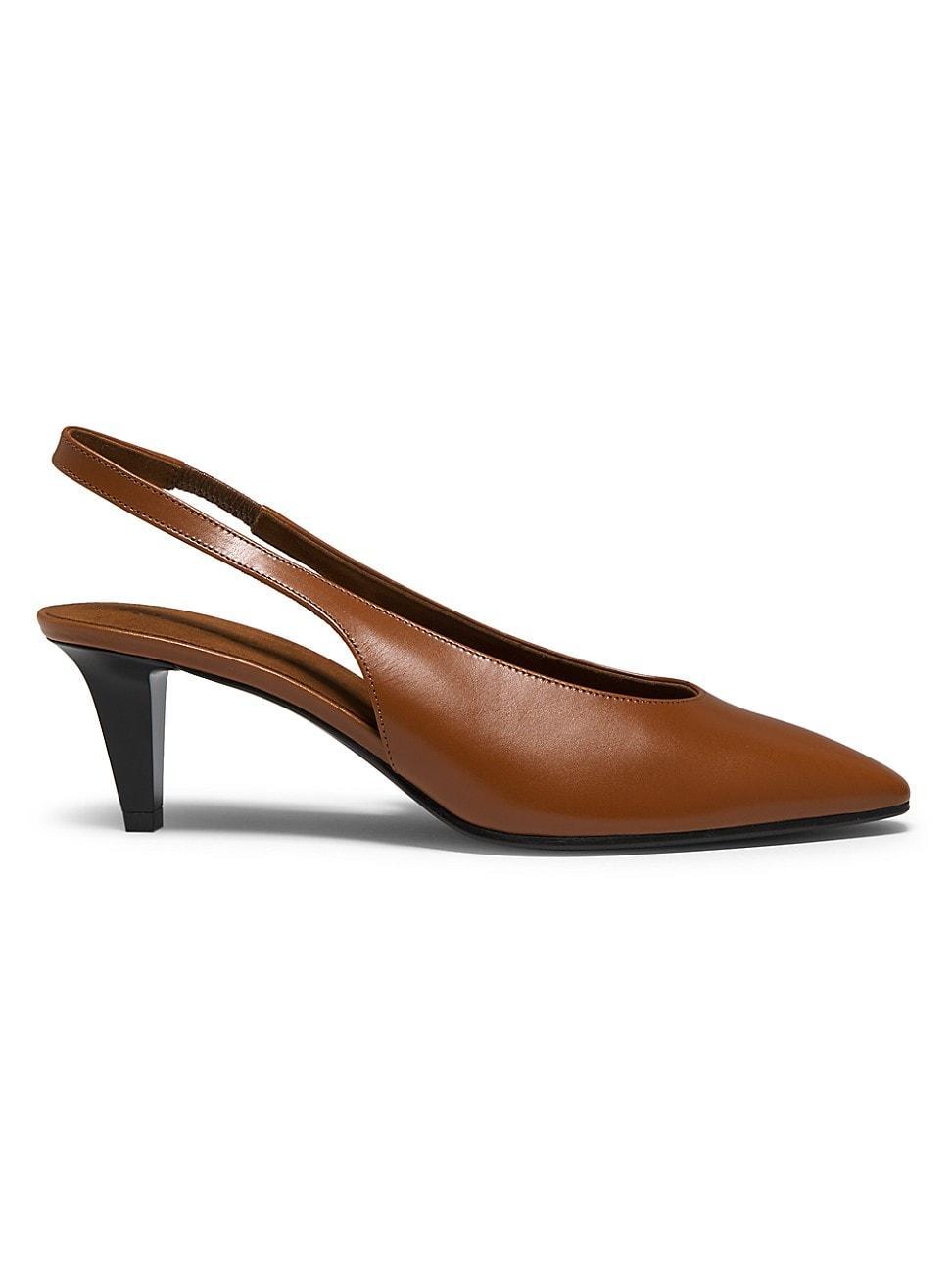 Womens Rebecca Leather Slingback Pumps Product Image