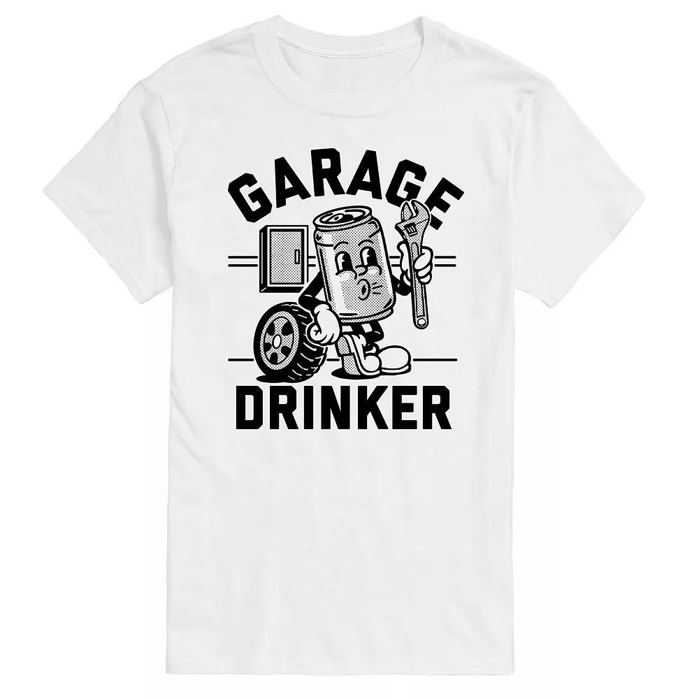 Big & Tall Garage Drinker Tee, Men's, Size: 4XB, White Product Image