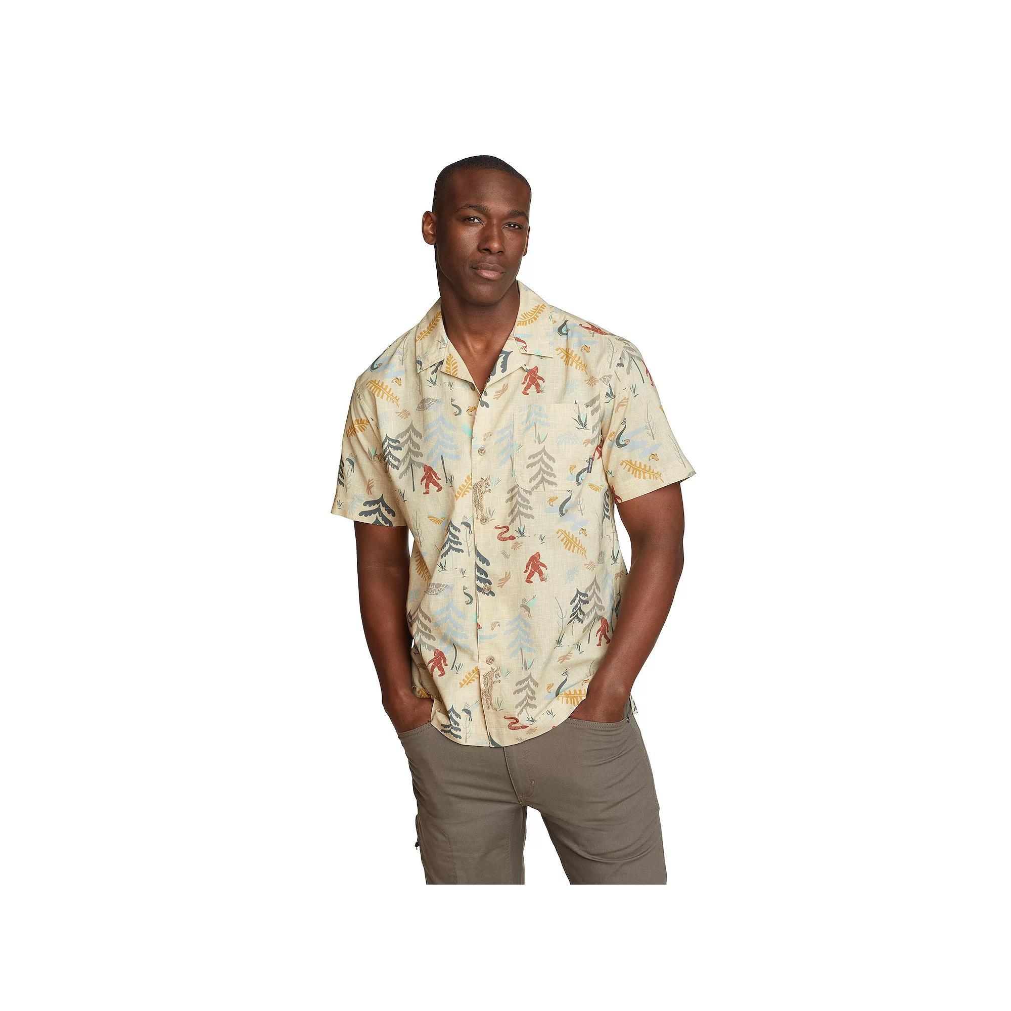 Big & Tall Eddie Bauer Short Sleeve Baja Shirt, Men's, Size: Large Tall, Dusted Blue Product Image