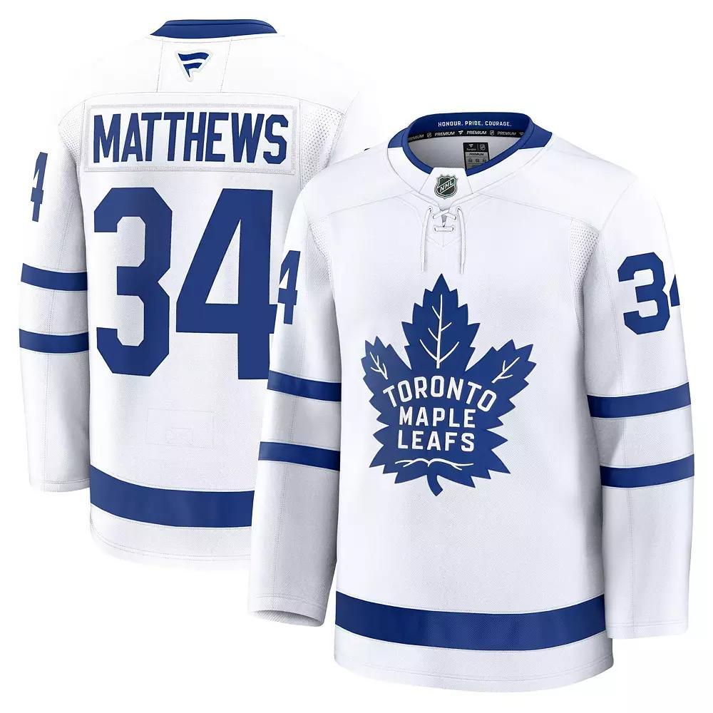 Men's Fanatics Auston Matthews White Toronto Maple Leafs Away Premium Jersey, Size: 52, Mpl White Product Image