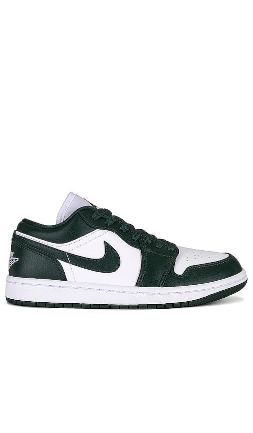 Jordan Womens Jordan AJ 1 Low - Womens Basketball Shoes White/White/Green Product Image