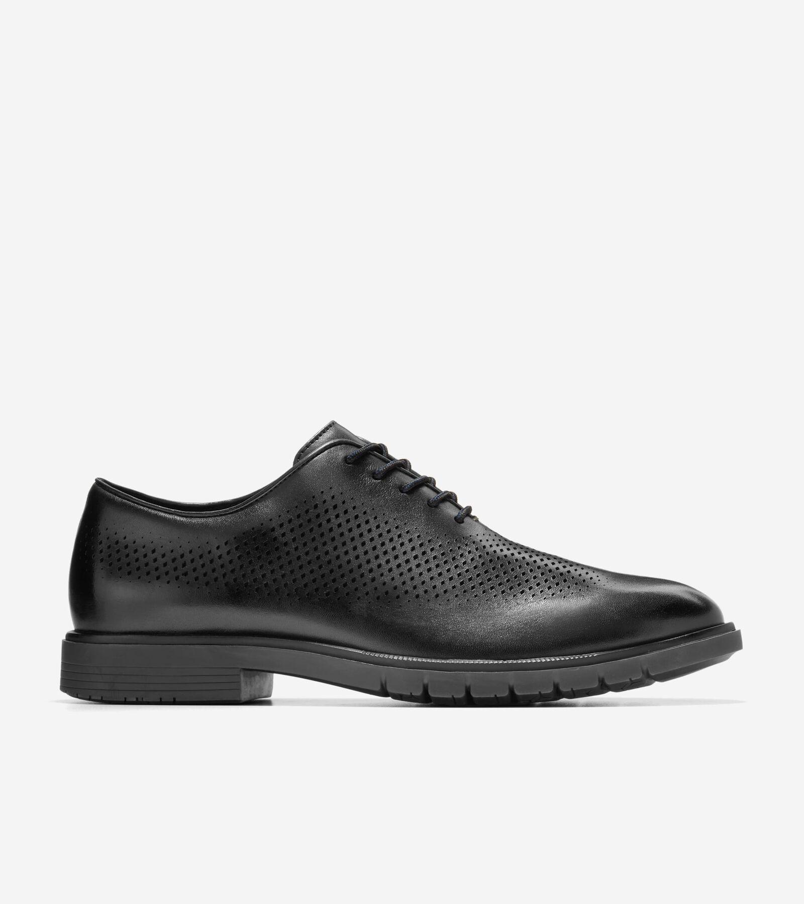 Cole Haan Mens Grandflex Dress Laser Oxfords - Black Size 8.5 Product Image