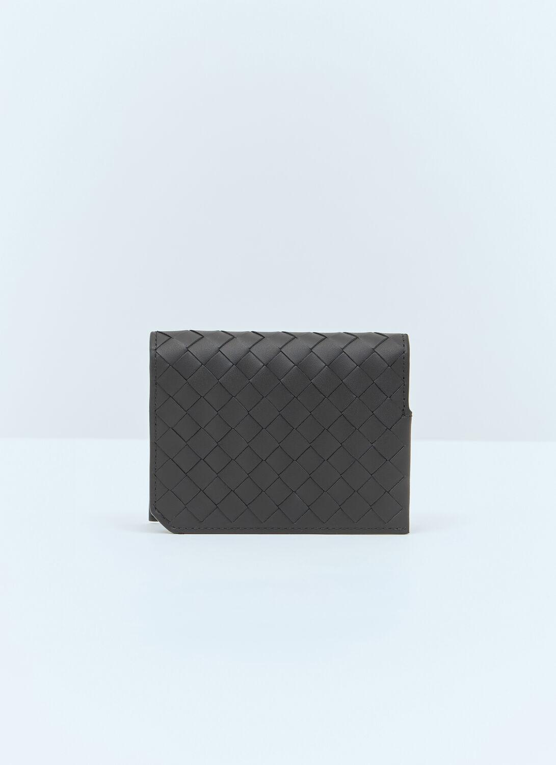 BOTTEGA VENETA Intrecciato Piccolo Flap Cardholder In Black Product Image