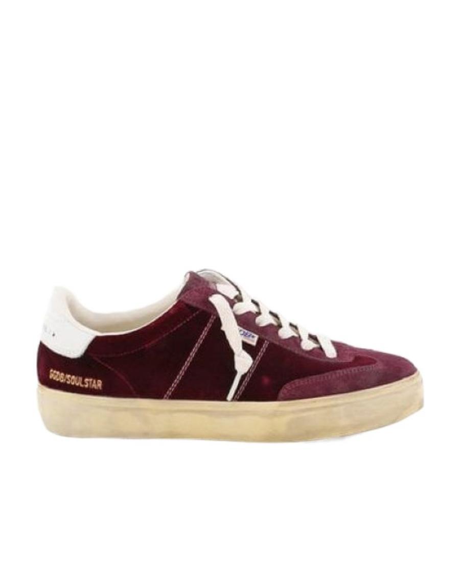 GOLDEN GOOSE Soul-star Velvet & Suede Sneaker In Red Product Image