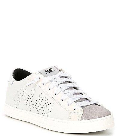 P448 Womens Cojohn Perforated Lace Up Low Top Sneakers Product Image