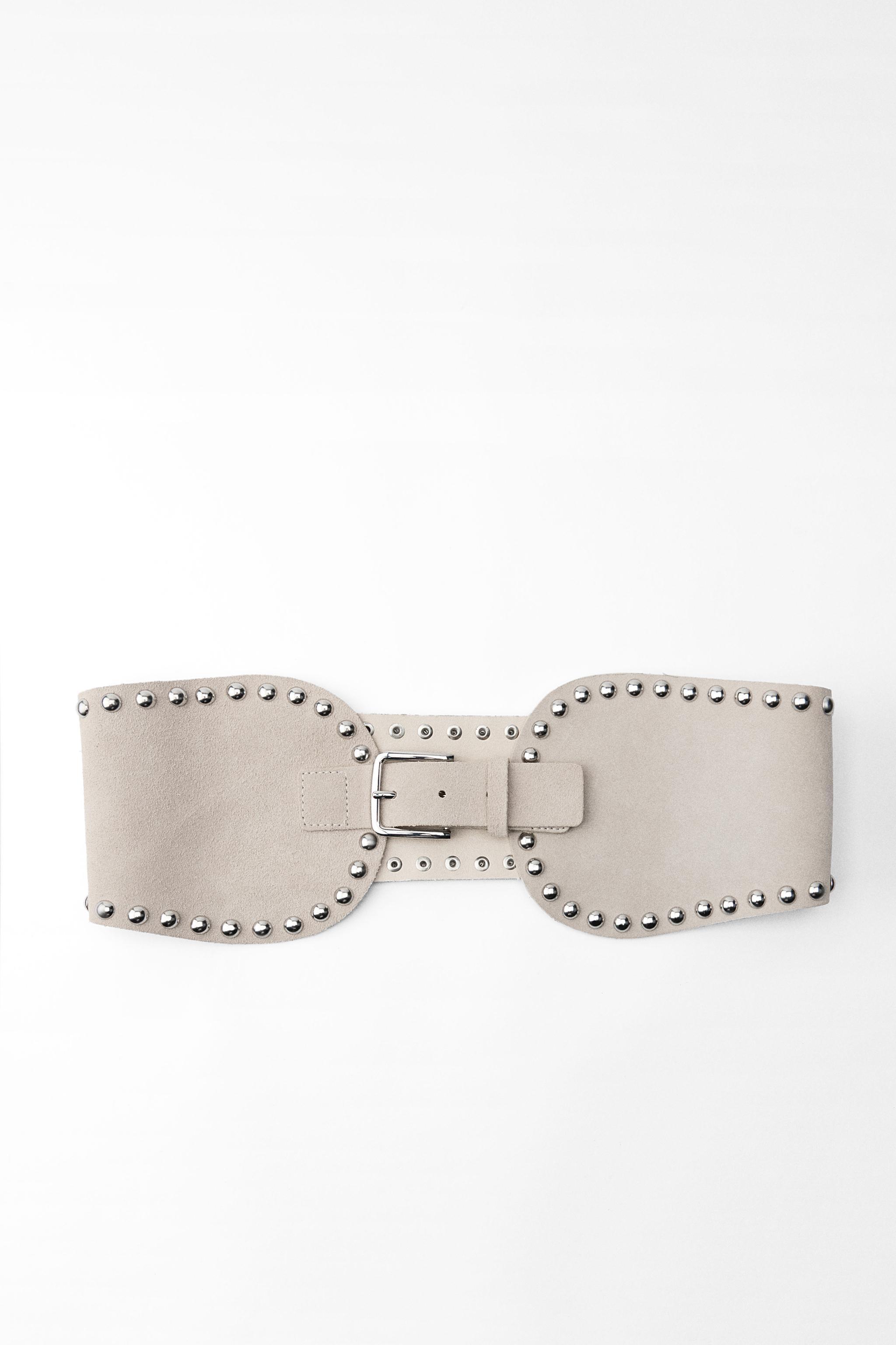 STUDDED LEATHER SASH BELT Product Image