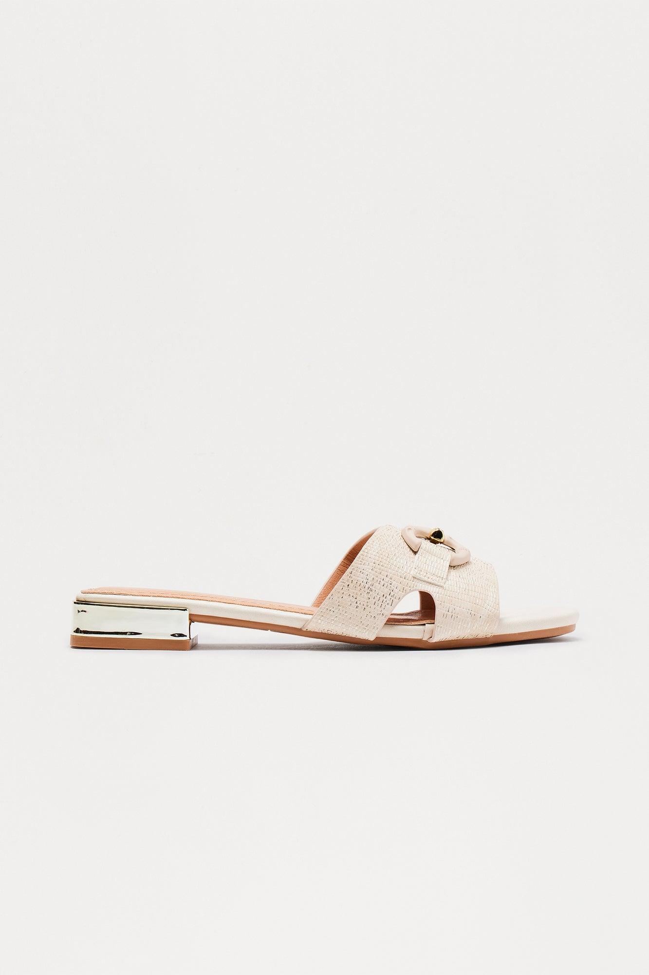 Rows Hardware Slip On Sandals - Beige Product Image