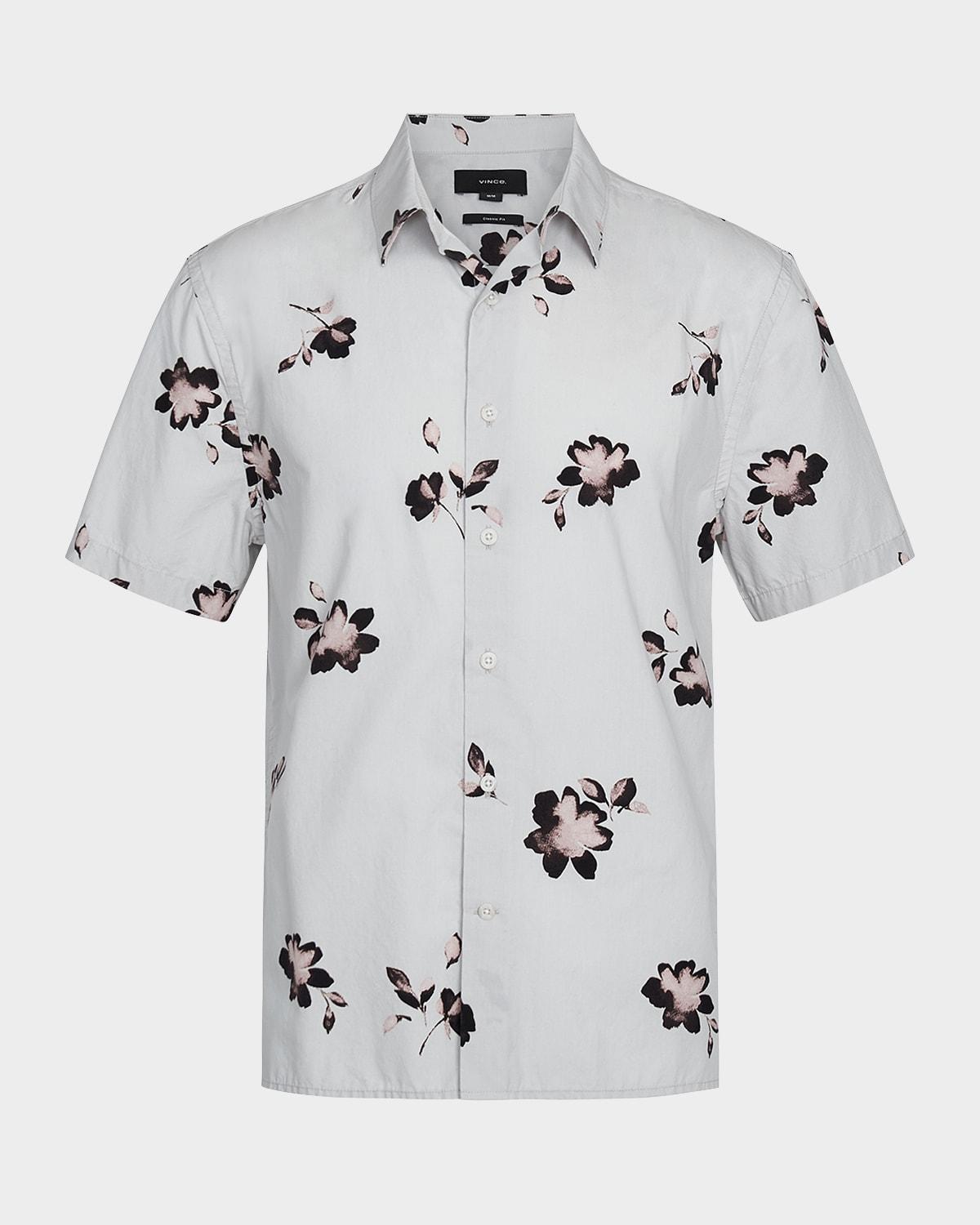 Mens Cascading Floral Sport Shirt Product Image