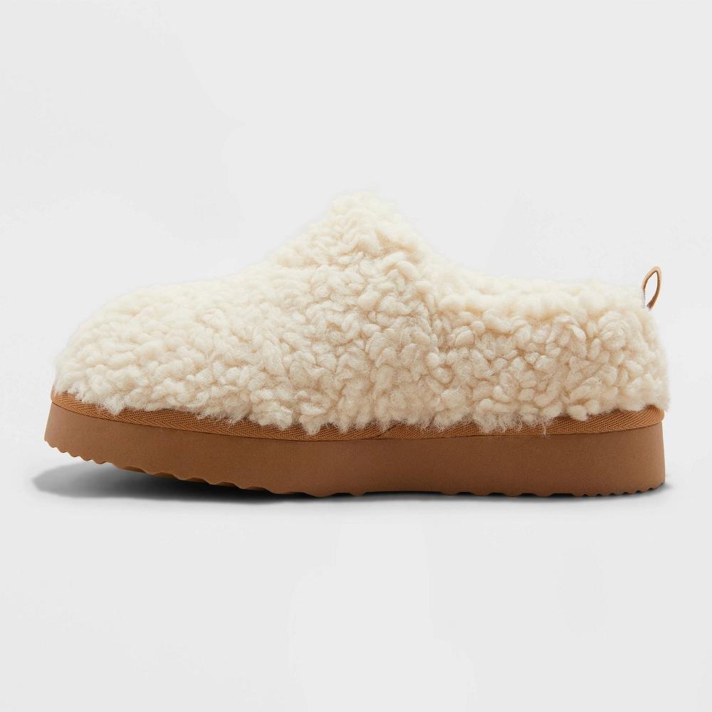 Women's Mia Faux Shearling Clog Slippers - Auden™ Beige Product Image