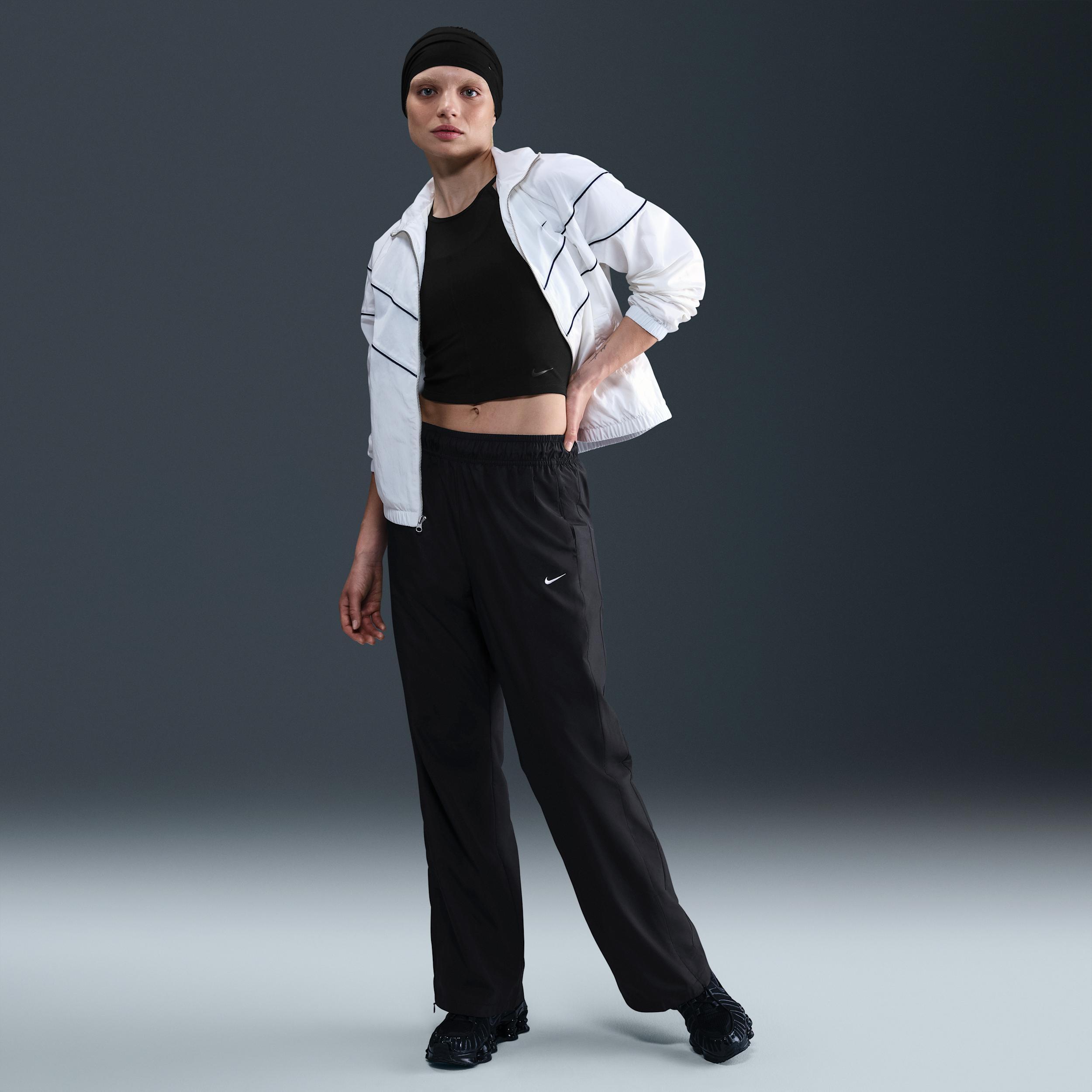 Womens Nike Sportswear Classic Mid-Rise Open-Hem Pants | HV2324-010 Product Image