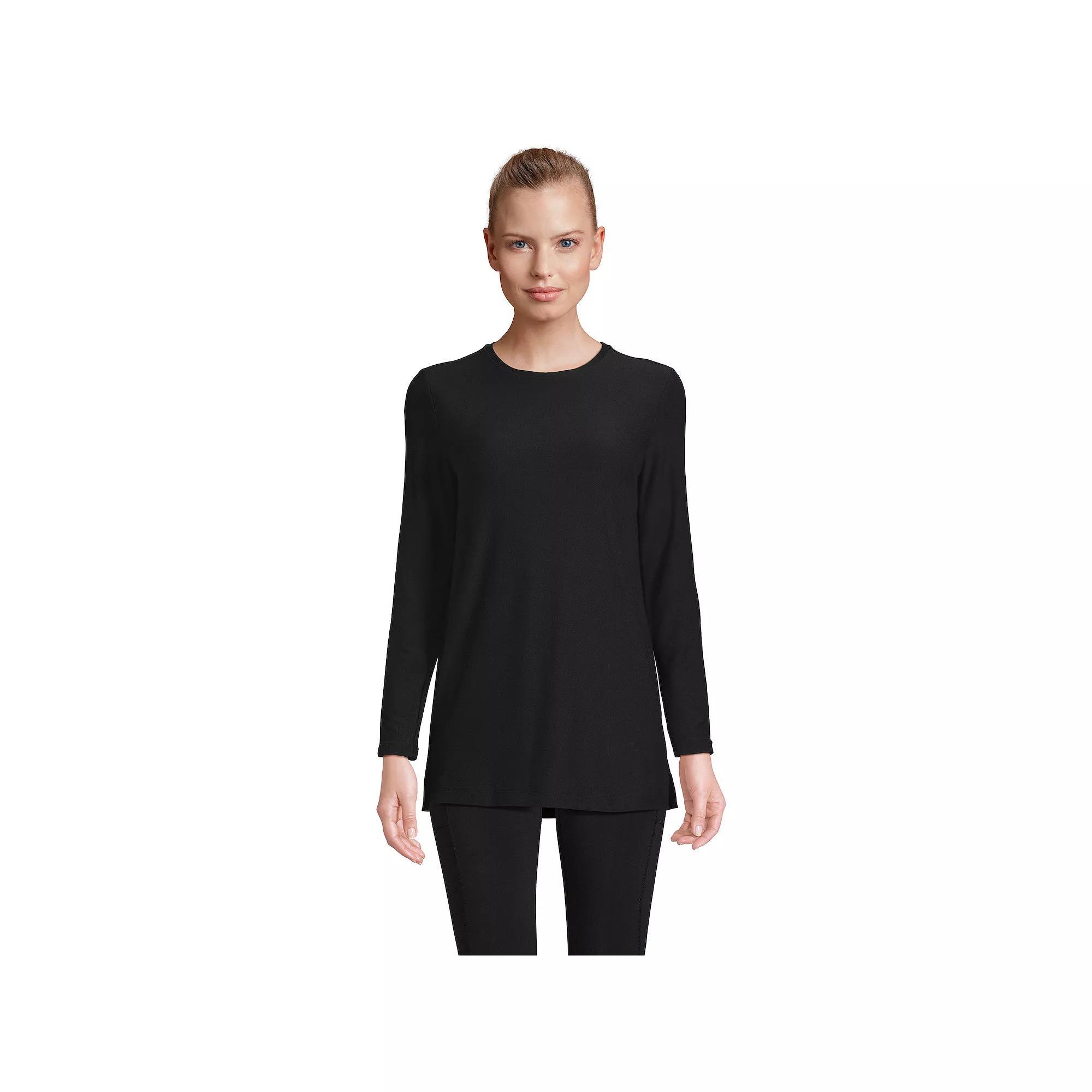 Petite Lands' End Long Sleeve Performance Crew Neck Tunic, Women's,  Product Image