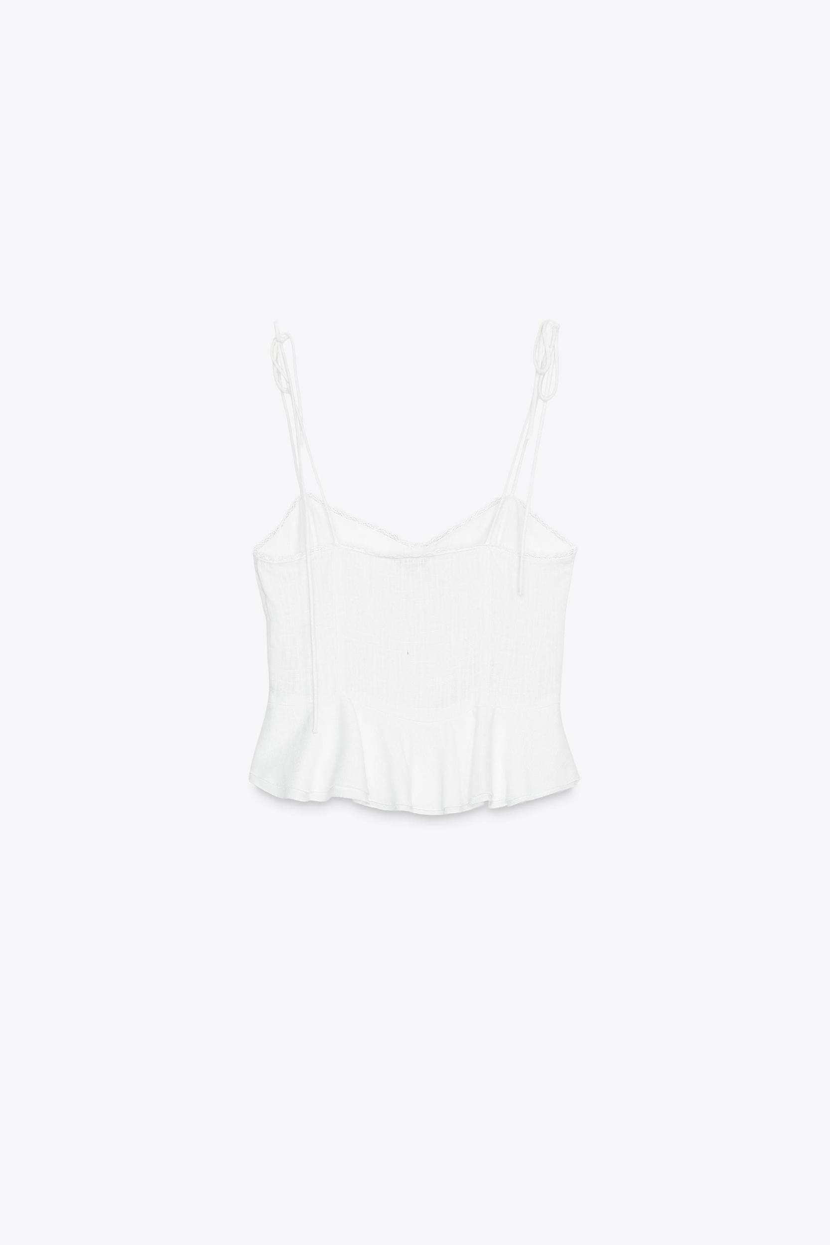 ROMANTIC PINTUCK LINEN TOP Product Image