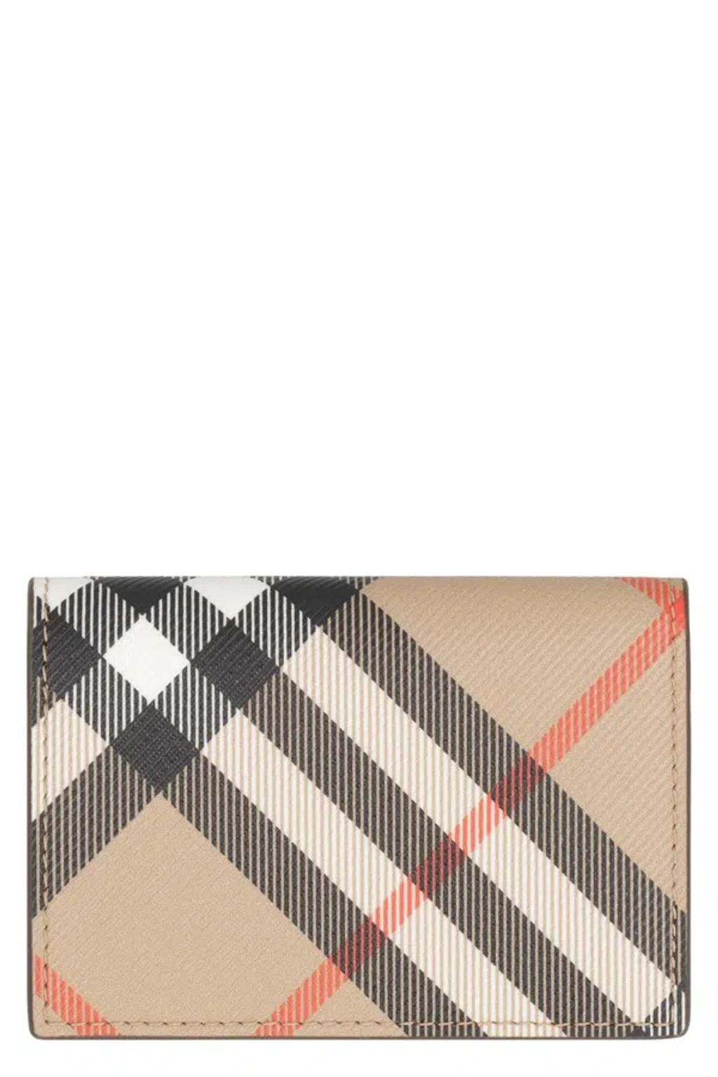 BURBERRY Coated Canvas Card Holder In Beige Product Image