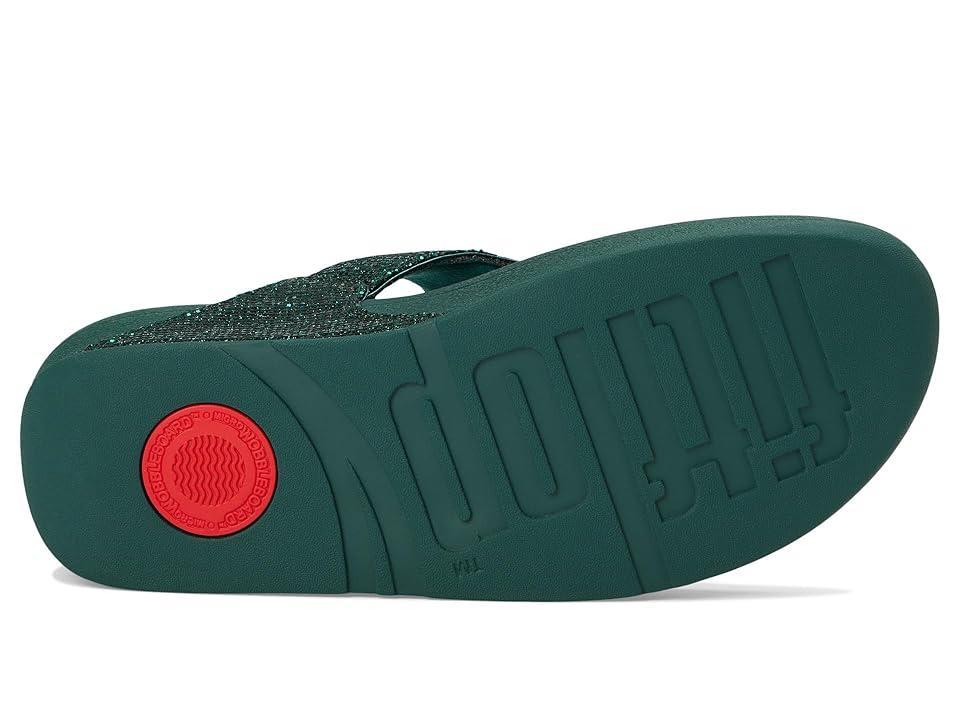 FitFlop Lulu Glitterball Toe-Post Sandals (Metallic Deep Teal) Women's Sandals Product Image