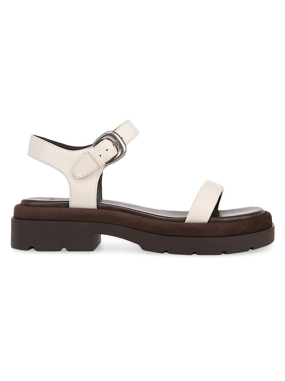 Vince Womens Heloise Leather Ankle Strap Sandals Product Image