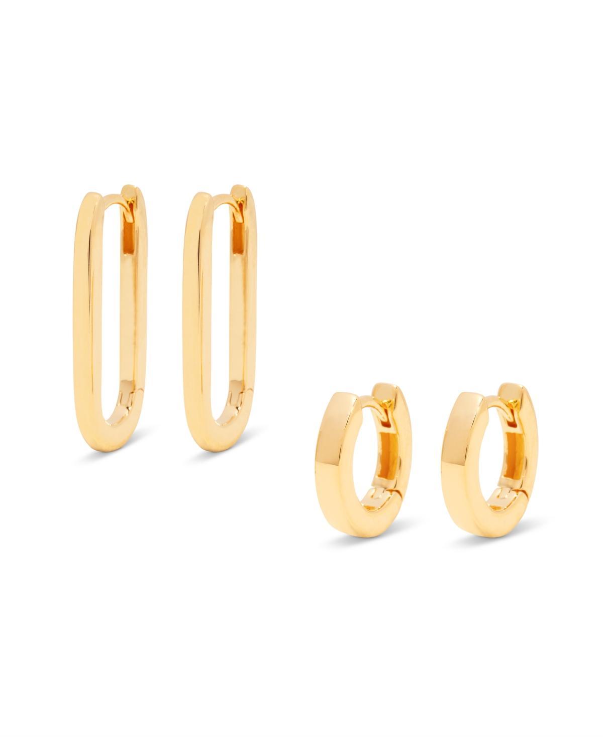 Womens Abigale 14K-Yellow-Gold Vermeil Huggie Hoop Earrings Product Image