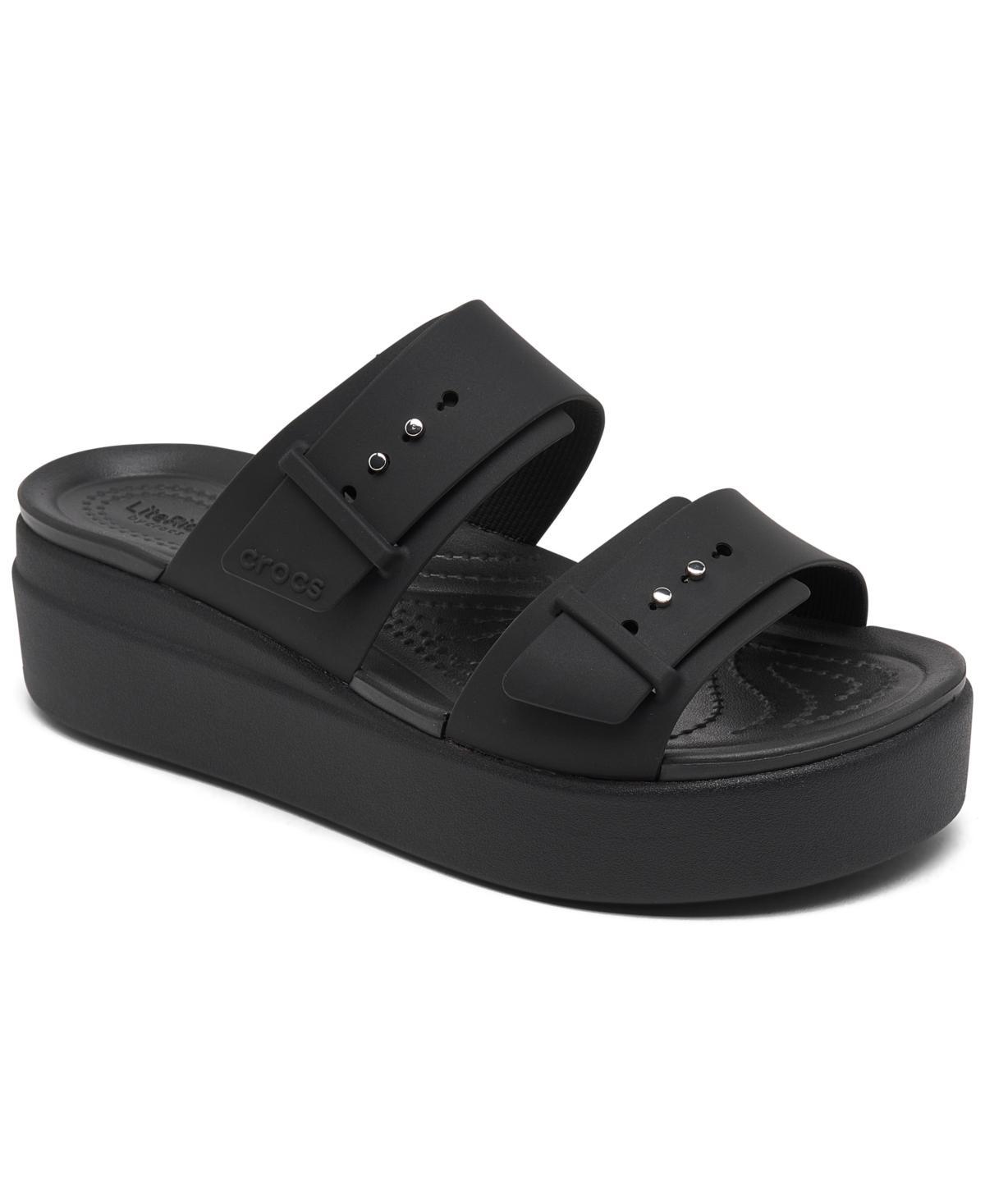 Crocs Womens Brooklyn Buckle Low Wedge Sandal Product Image