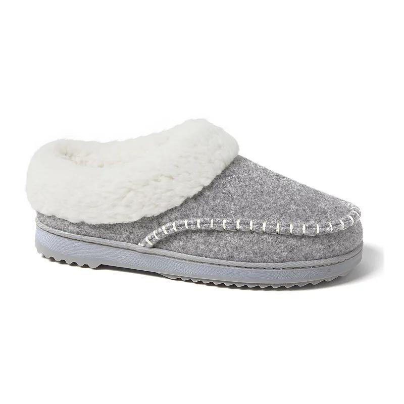 Dearfoams Nyla Felted Womens Clog Slippers Light Grey Gray Product Image