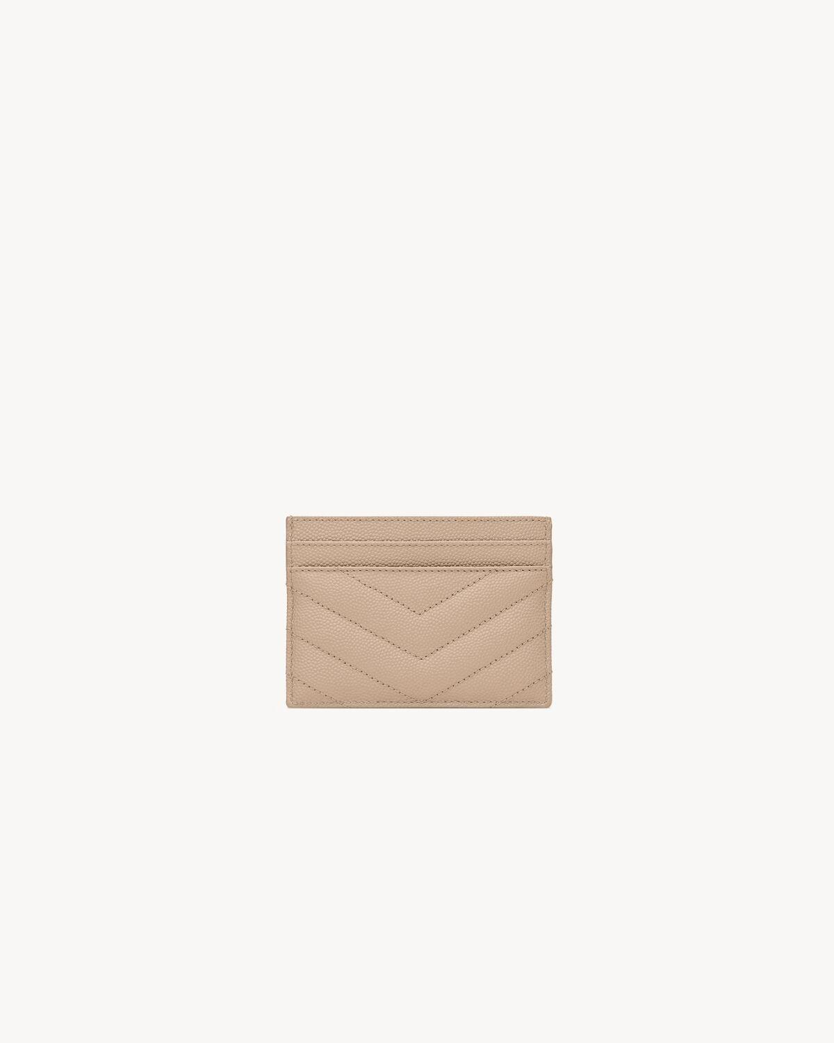 CASSANDRE MATELASSÉ card case in grain de poudre leather | Saint Laurent | YSL.com Product Image