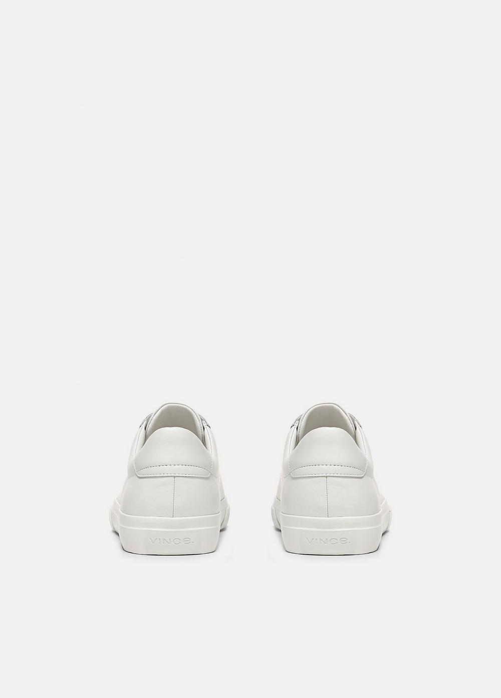 Mens Fulton Leather Sneaker, White, Size 12 Vince Product Image