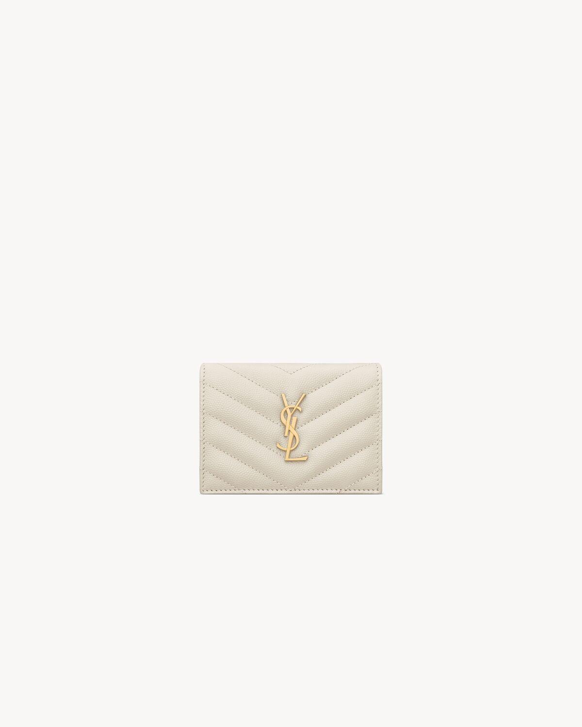 CASSANDRE MATELASSÉ FRAGMENTS CARD CASE IN LAMBSKIN | Saint Laurent | YSL.com Product Image