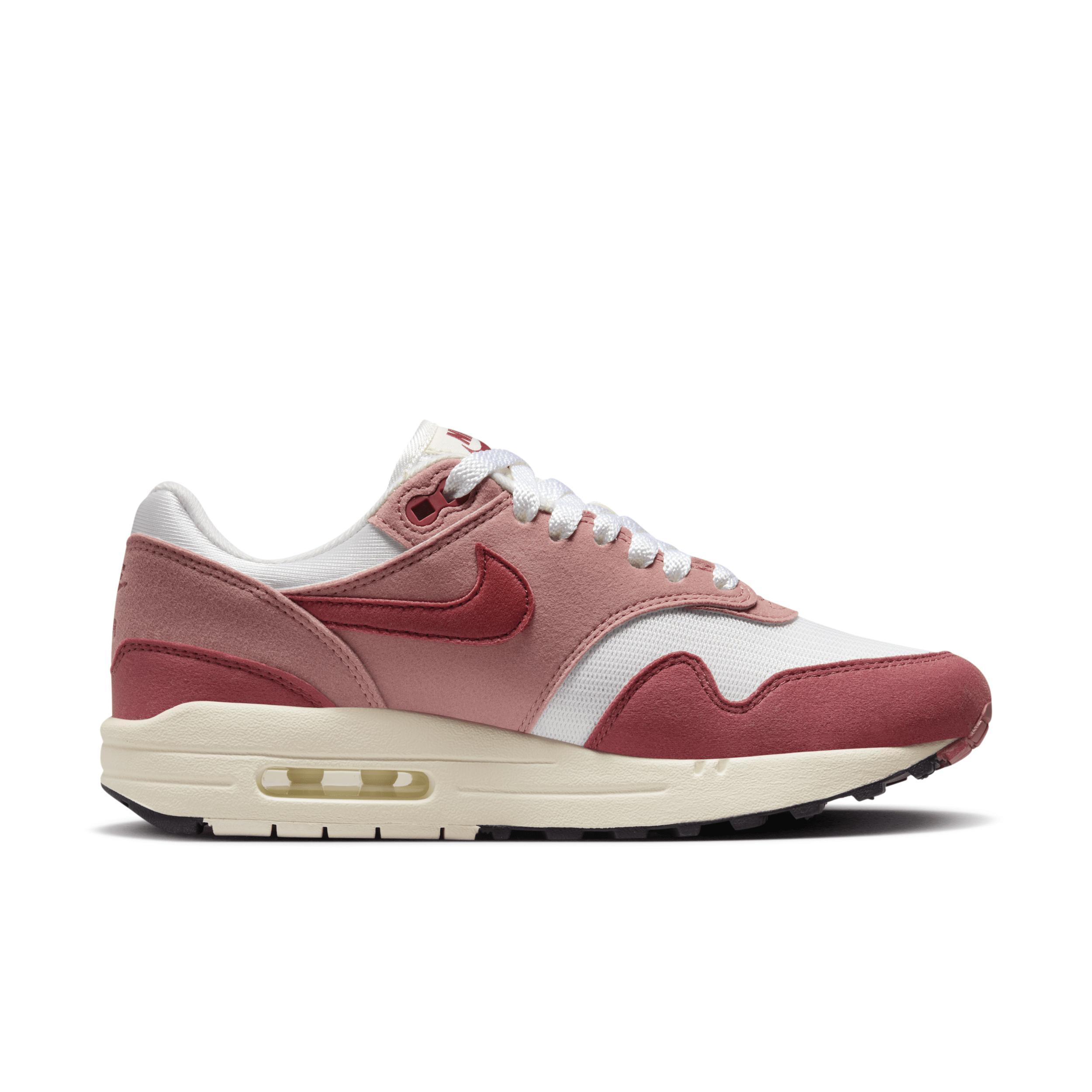 Nike Womens Air Max 1 87 - Shoes White/Pink/Black Product Image