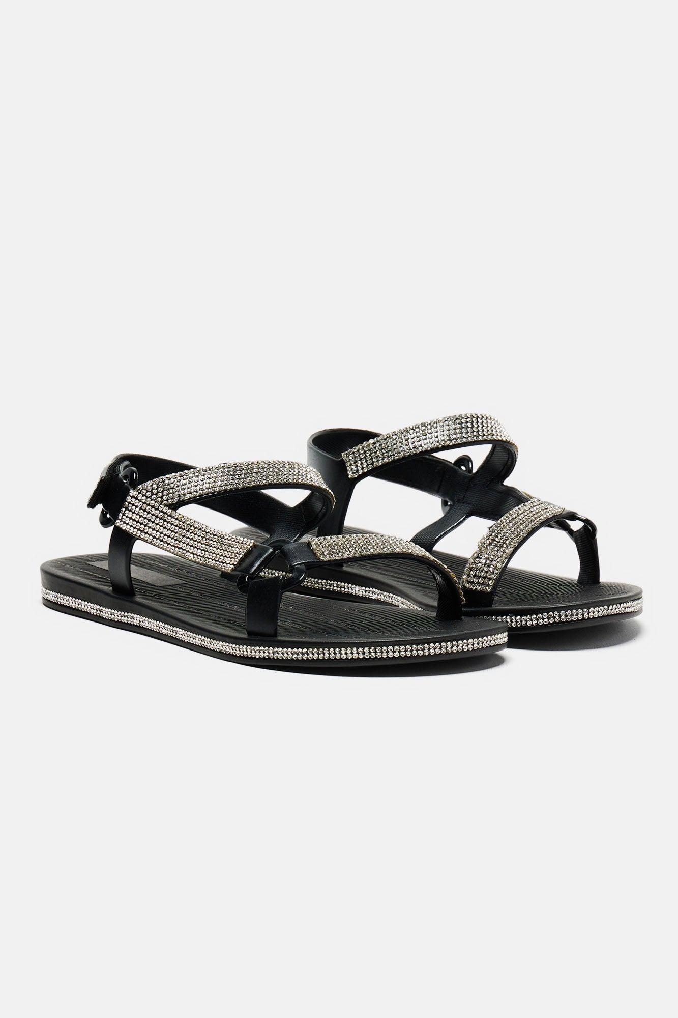 All Good Here Flat Sandals - Black Product Image