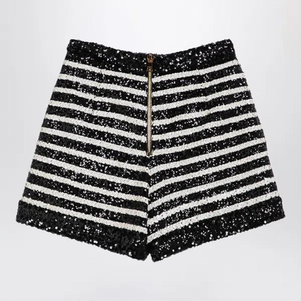 Sequined Shorts In Black Product Image