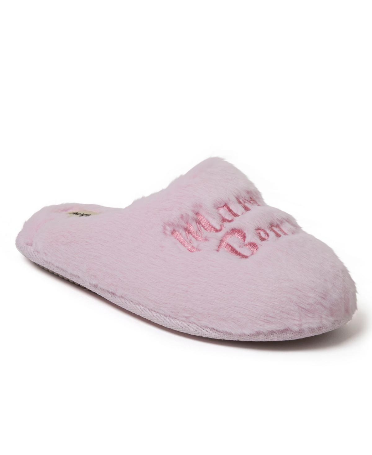 Womens Dearfoams Bailey Faux Fur Scuff Slippers Product Image