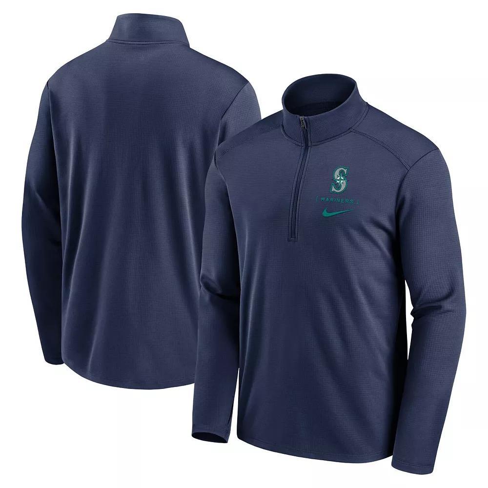 Men's Nike Navy Seattle Mariners Franchise Logo Pacer Performance Half-Zip Top,  Product Image