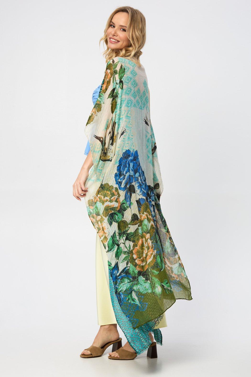 Shimmering Floral Print Kimono Product Image