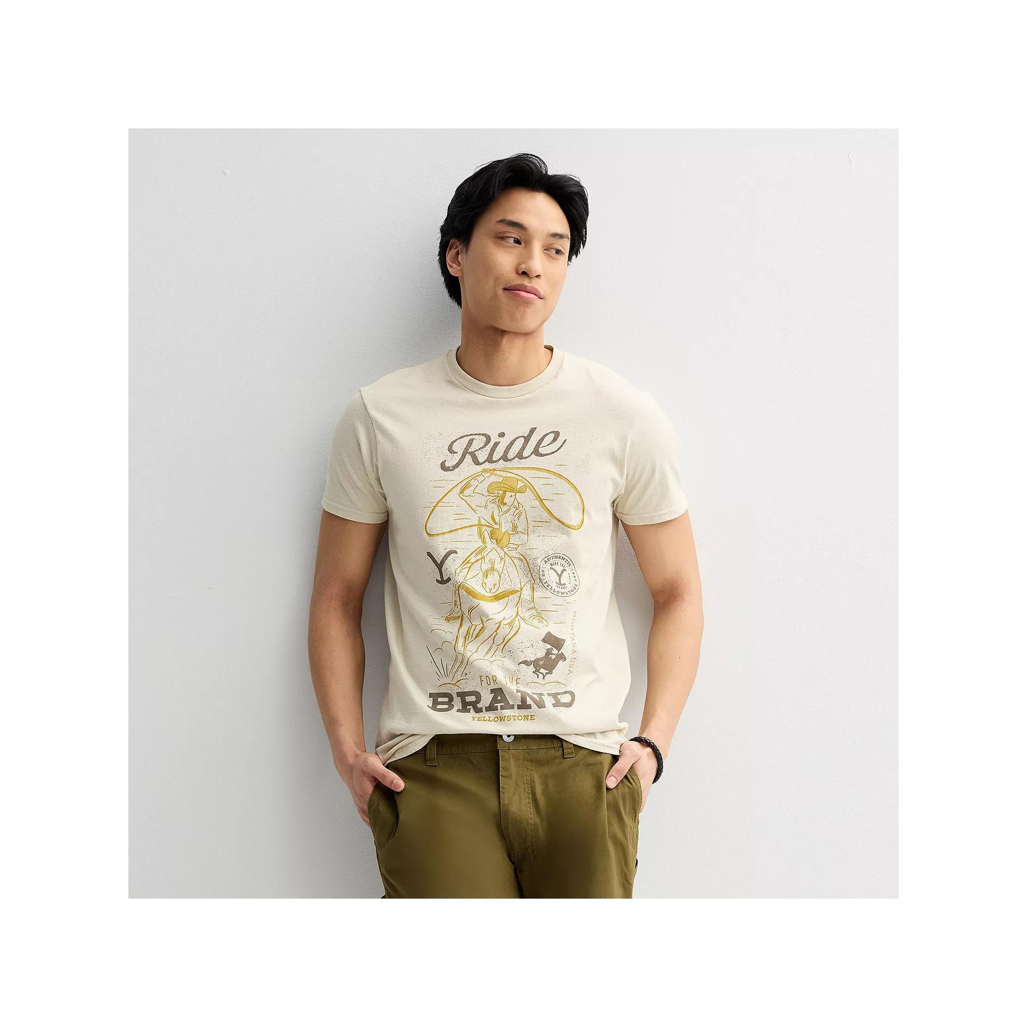 Men's Yellowstone Ride For The Brand Graphic Tee, Size: Small, Pink Product Image