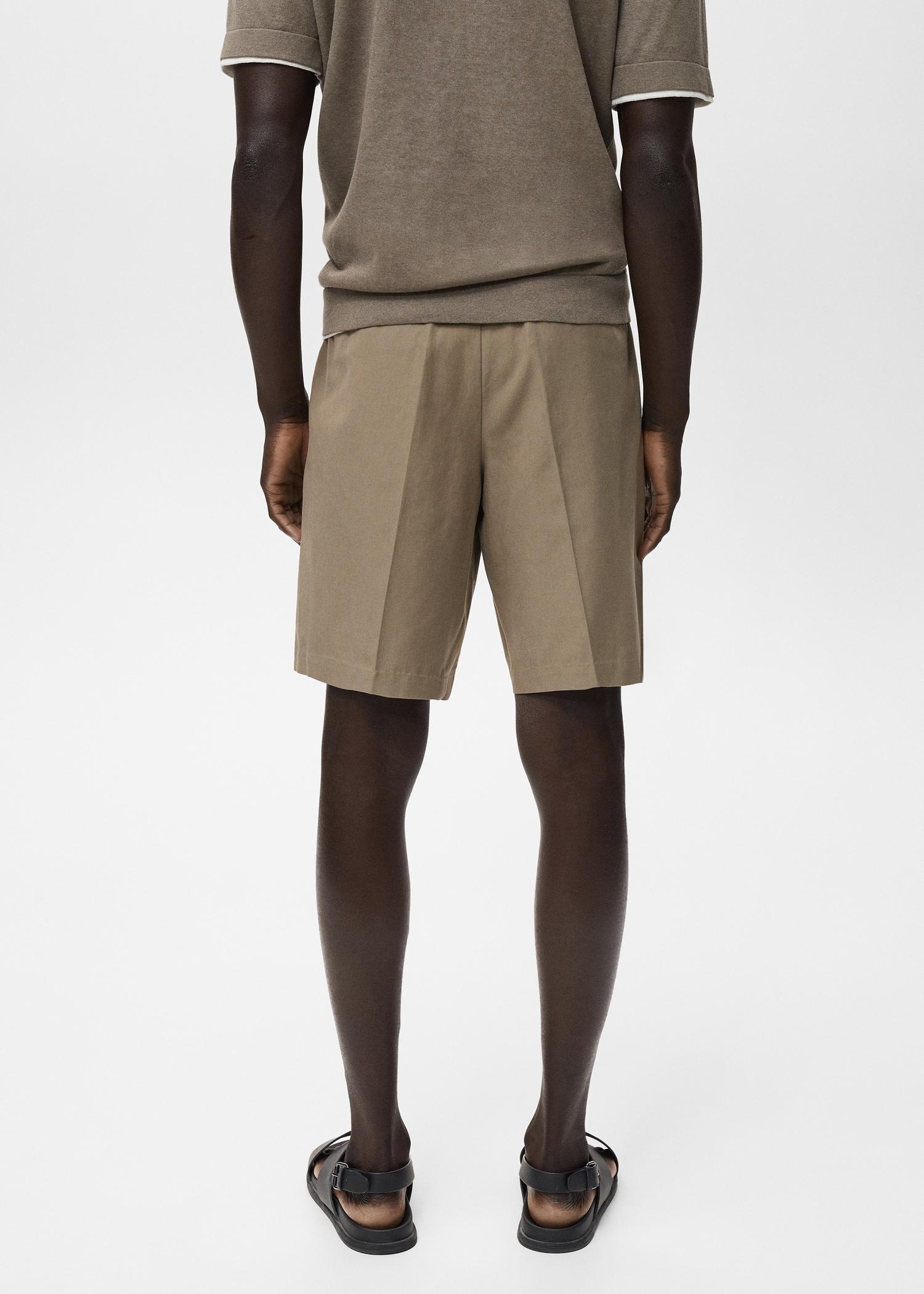100% linen bermuda shorts - Men | MANGO USA Product Image