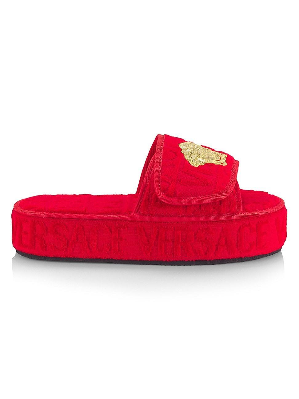 Womens Logo Jacquard Medusa Slippers Product Image