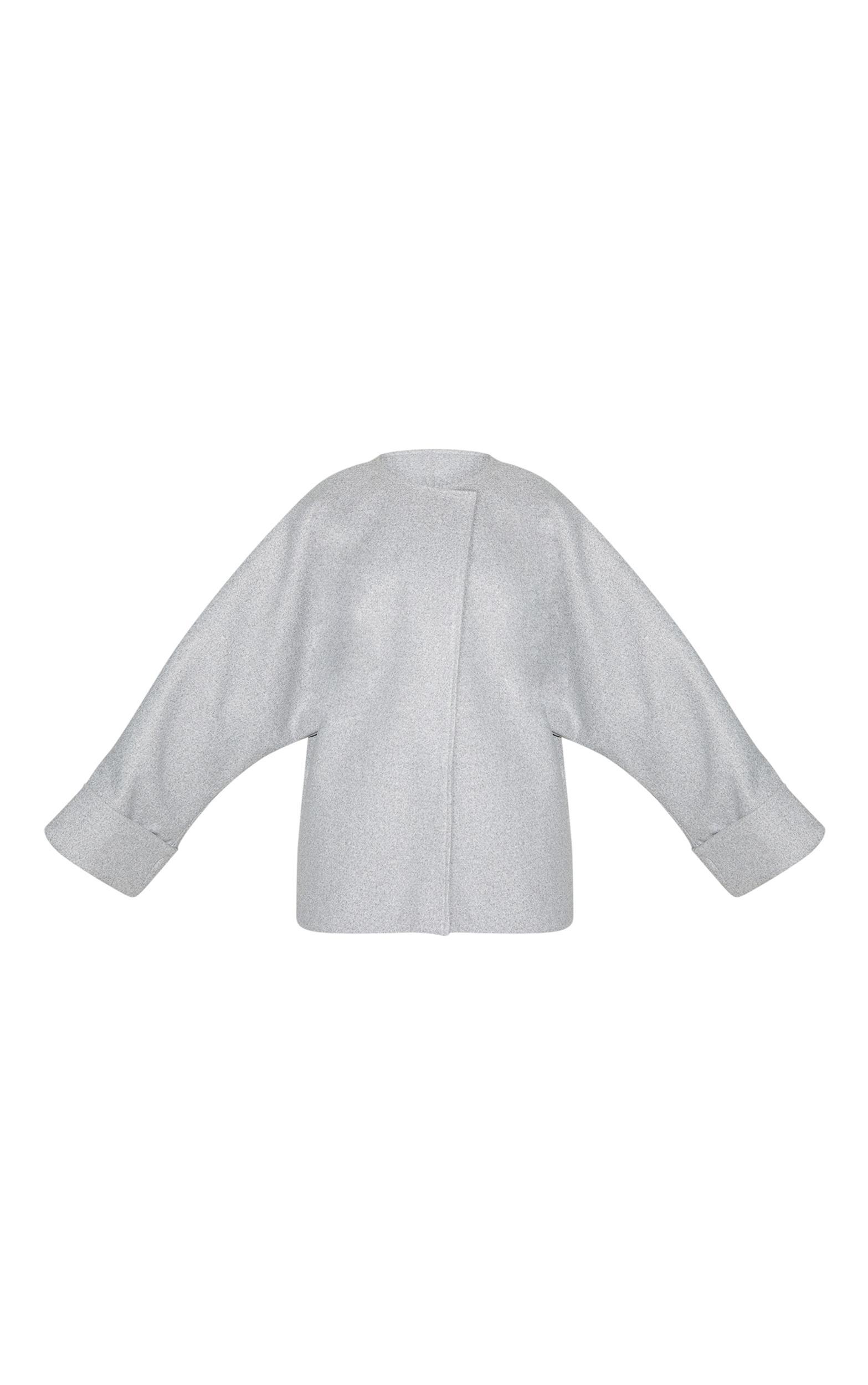 Grey Wool Look Batwing Jacket Product Image