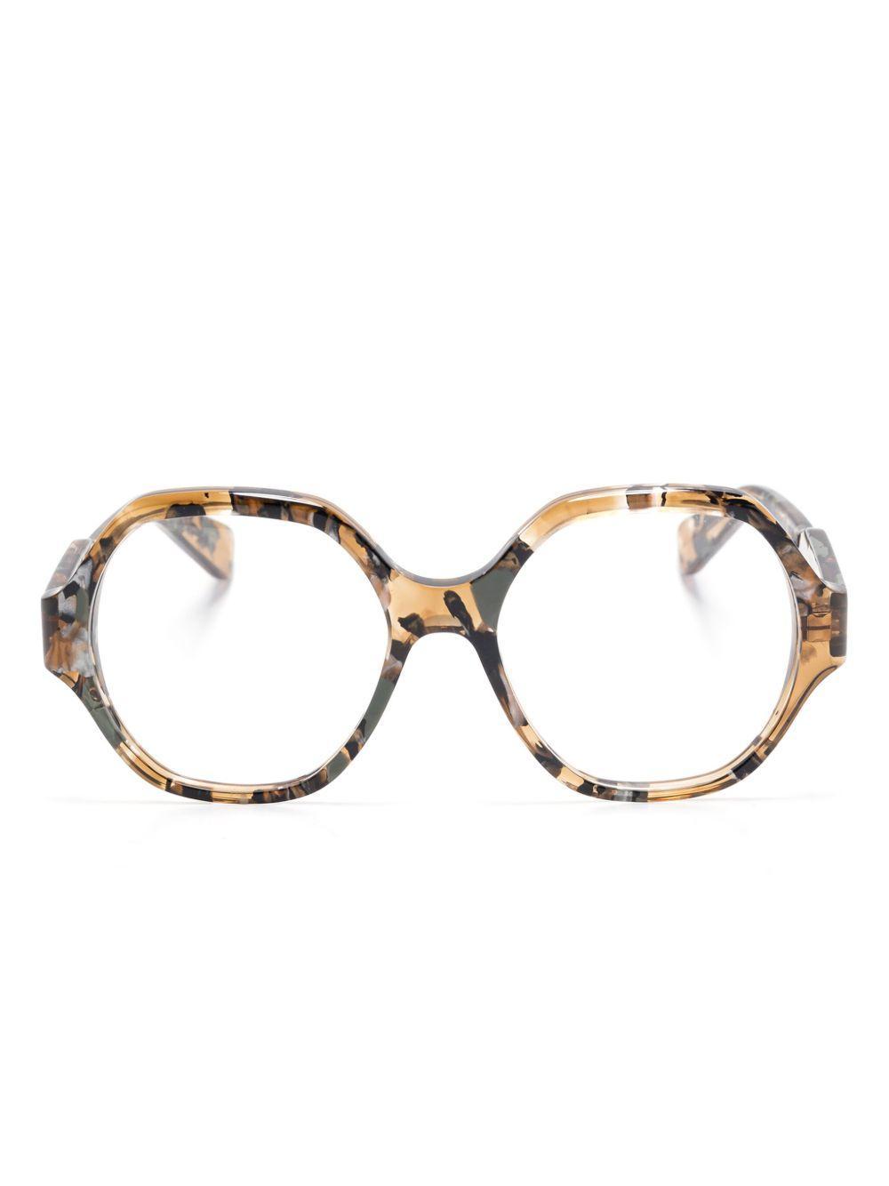 CHLOÉ Round-frame Glasses In Brown Product Image