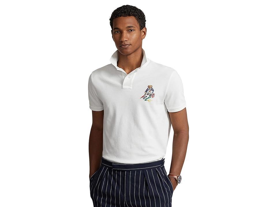 Mens Polo Bear Mesh Polo Shirt Product Image