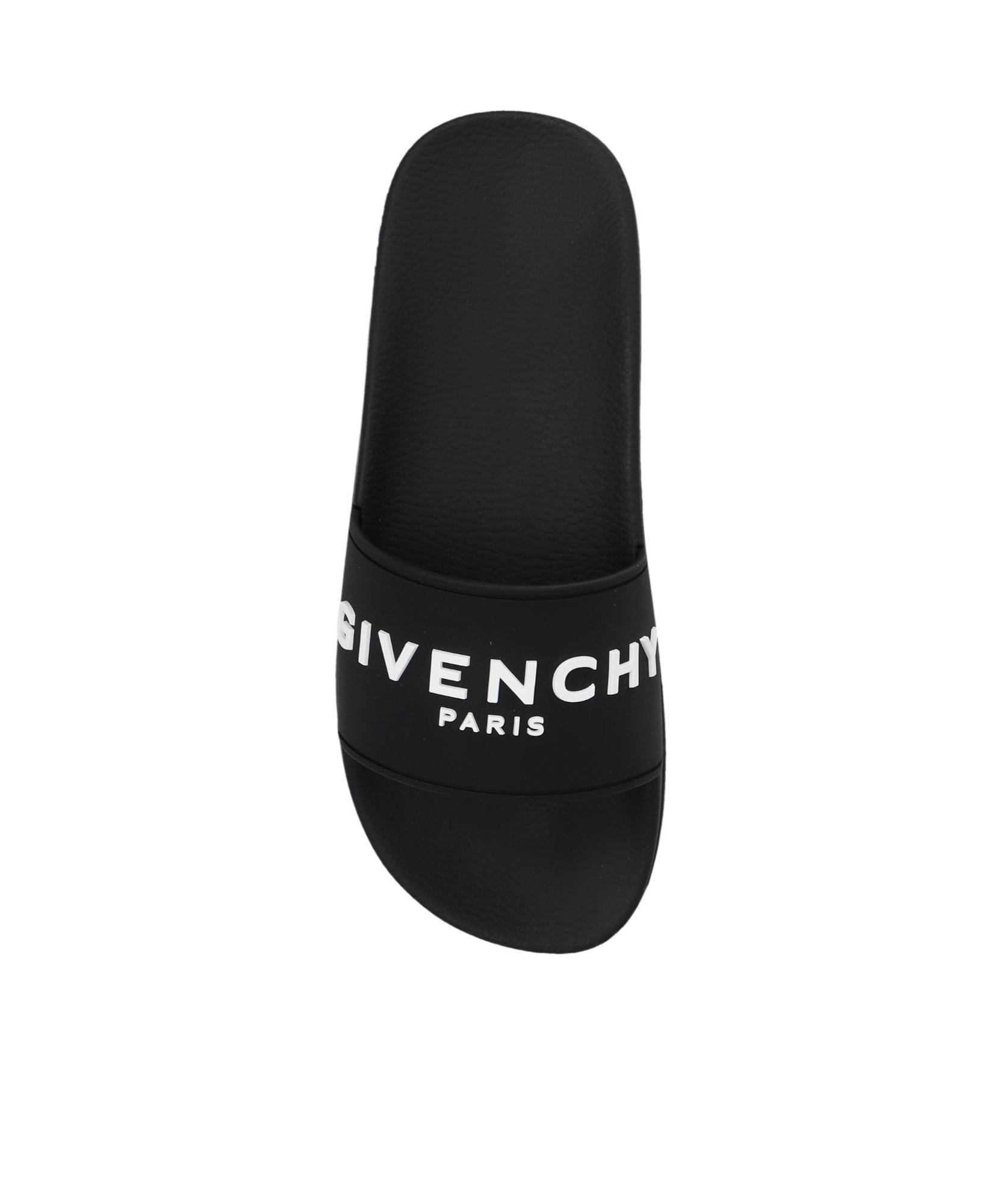 Black Logo-Print Pool Slides Product Image