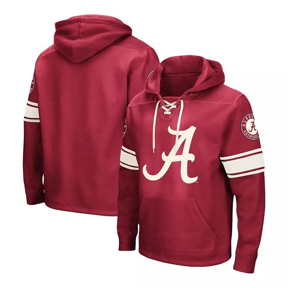 Men's Colosseum Crimson Alabama Crimson Tide Big & Tall Hockey Lace-Up Pullover Hoodie,  Product Image