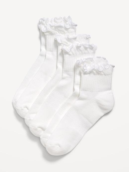 Ruffled Athletic Socks 3-Pack Product Image