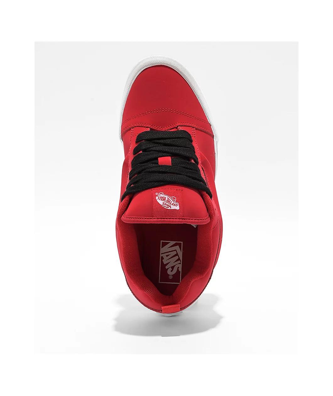 Vans Knu Skool Red & Black Skate Shoes Product Image