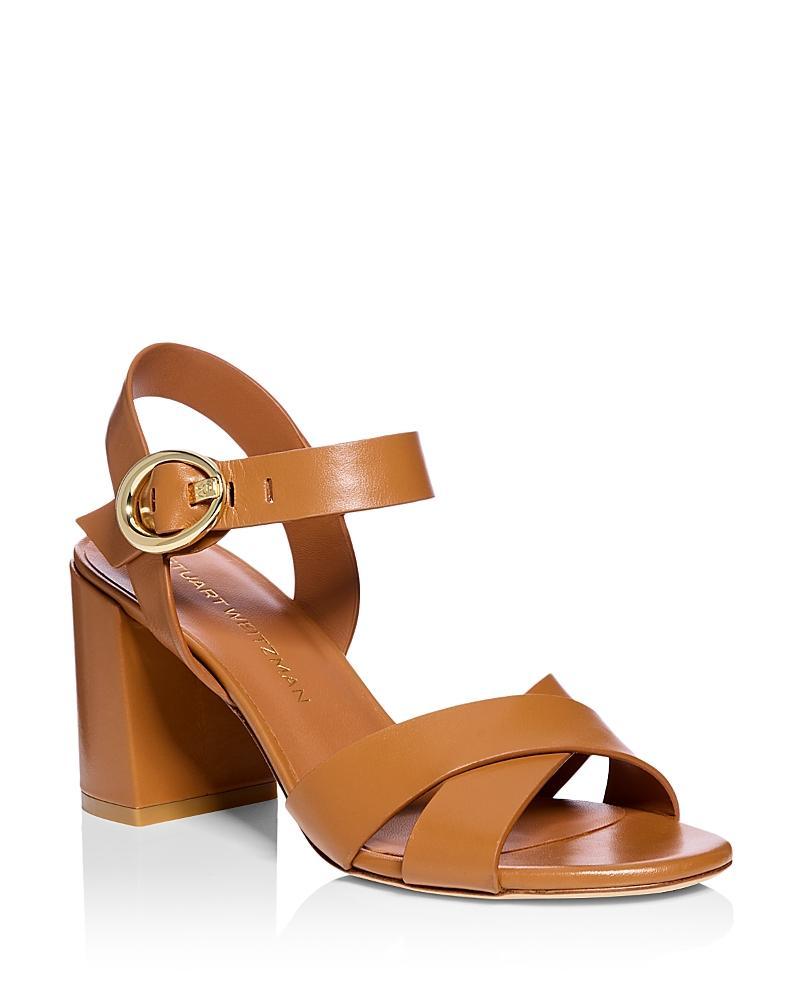 Womens Benni Leather Block-Heel Sandals Product Image