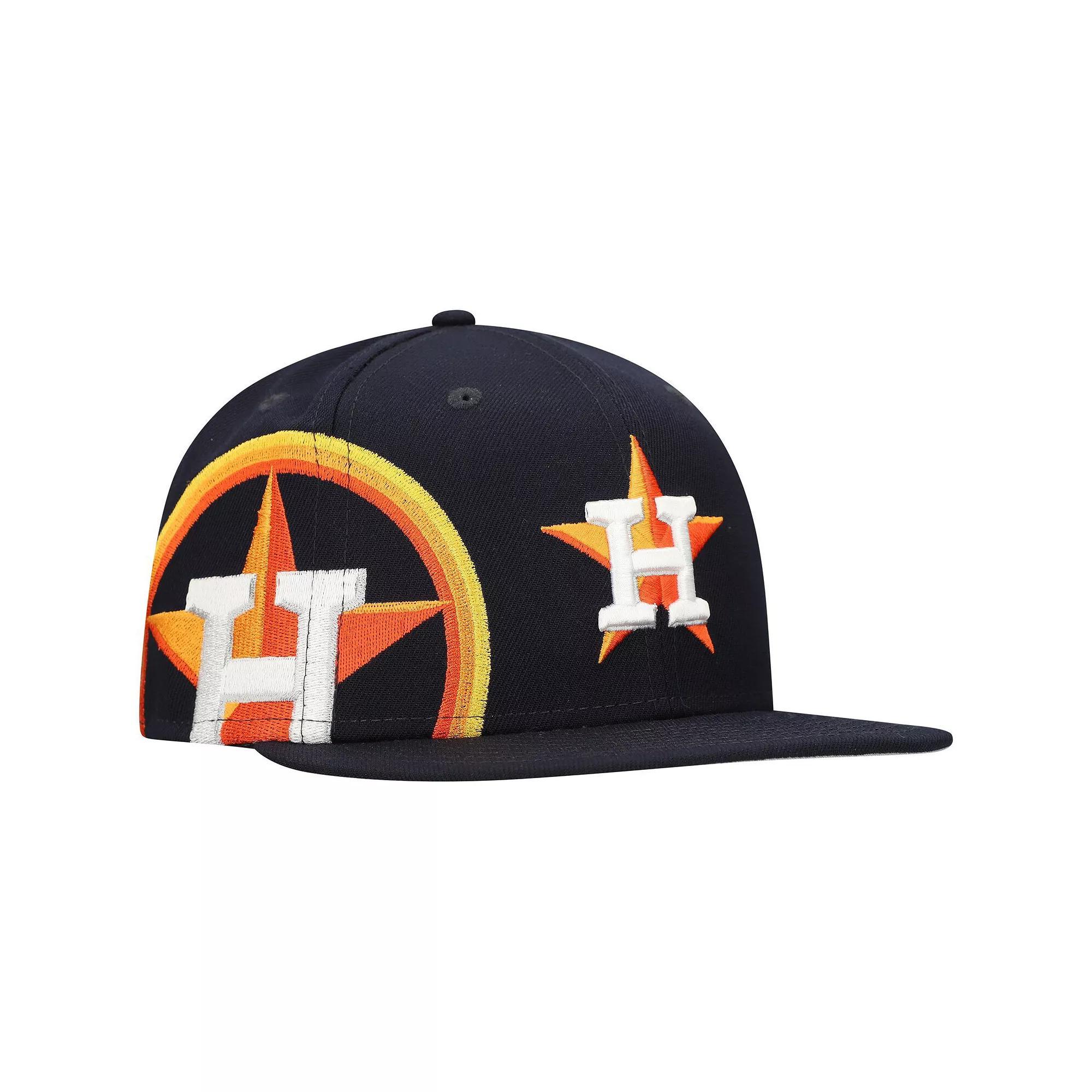 Men's New Era Navy Houston Astros Logo Strike 9FIFTY Snapback Hat, Blue Product Image